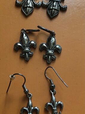 Various Size Fleur De Lis Earrings